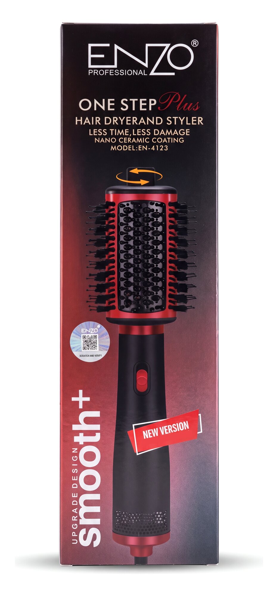 Boîte de la brosse soufflante ENZO One Step Plus, modèle EN-4123