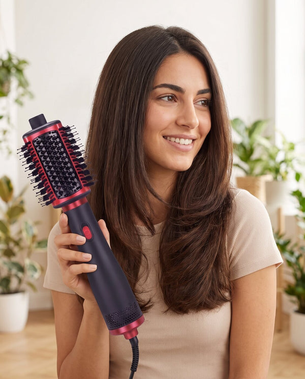 Brushing terminé, cheveux lisses et souples